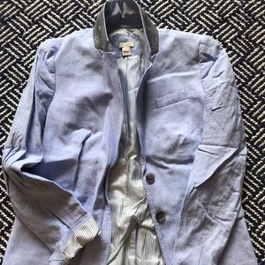 J. Crew Factory Jackets & Coats - Linen Light Blue Blazer J. Crew Factory Jackets & Coats - Linen Light Blue Blazer